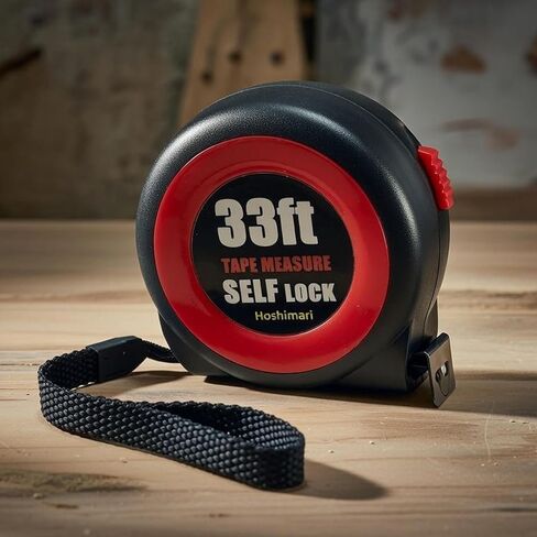 Tape Measure 33FT Self-Locking, Heavy-Duty Steel Blade, Metric/Imperial Dual Scale, MID Accuracy, Easy-Read Markings, Retractable Measuring Tool for Construction, Carpentry, DIY Projects (33FT) in Saudi Arabia