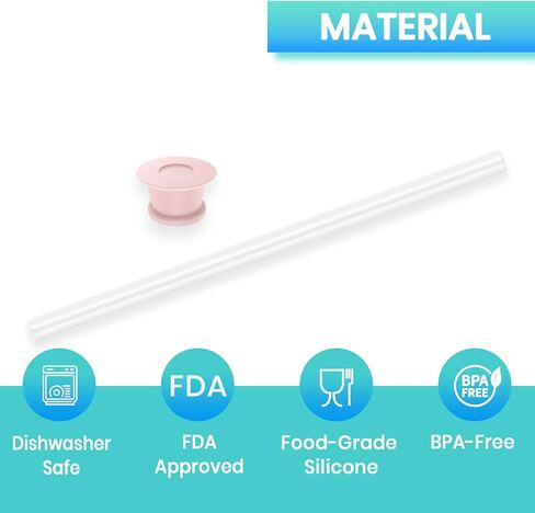BOSORIO 11pcs Spill Stoppers and Straws Comppatible with Hydroflask Tumbler, Replacement Straw Accessories for Hydro Flask Tumbler 20oz, 28oz, 32oz, 40oz, Fits Most Straws(Pink in Saudi Arabia