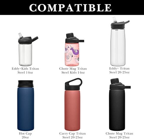 Linkidea 2 Pack Water Bottle Boot Compatible with CamelBak Eddy+20oz/25oz, Chute Mag 20oz/25oz, Carry Cap, Silicone Anti-Slip Bottle Bottom Bumper Protector (Black) in Saudi Arabia