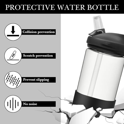 Linkidea 2 Pack Water Bottle Boot Compatible with CamelBak Eddy+20oz/25oz, Chute Mag 20oz/25oz, Carry Cap, Silicone Anti-Slip Bottle Bottom Bumper Protector (Black) in Saudi Arabia