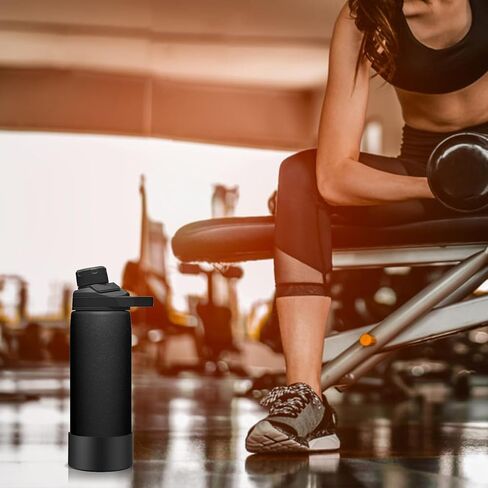 Linkidea 2 Pack Water Bottle Boot Compatible with CamelBak Eddy+20oz/25oz, Chute Mag 20oz/25oz, Carry Cap, Silicone Anti-Slip Bottle Bottom Bumper Protector (Black) in Saudi Arabia