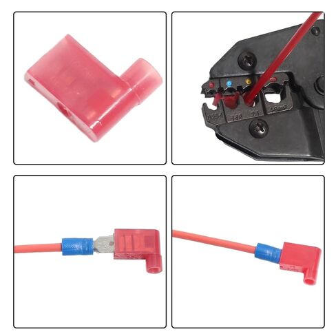 Right Angle Spade Connectors 22-18/16-14/12-10AWG Nylon Insulated Quick Disconnect Flag Red/Yellow/Blue 90 Degree Wire Terminal Electrical Set in Saudi Arabia
