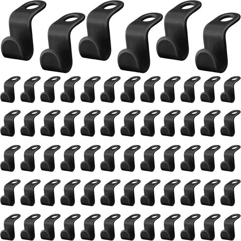 Fumete 300 Pcs Clothes Hanger Connector Hooks Extender Clips Heavy Duty Cascading Plastic Hanger Hooks Space Saver for Closet Space Saving Connection Coat Organizer(Black) in Saudi Arabia