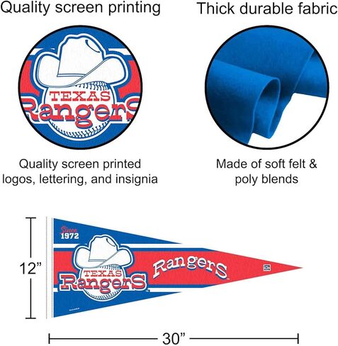 Rangers Retro Vintage Throwback Full Size Pennant Flag in Saudi Arabia