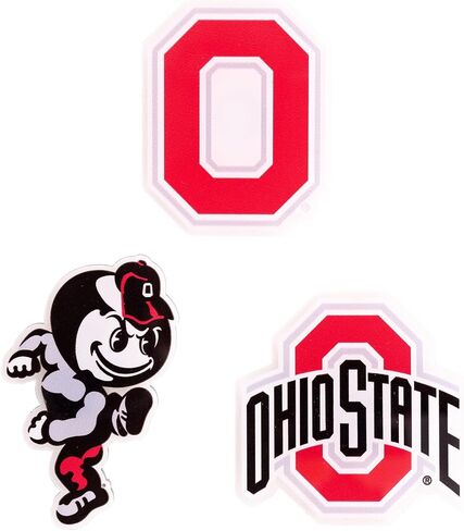 مغناطيس أكريليك من جامعة ولاية أوهايو الصحراوية، 3 عبوات من تصميم OSU Buckeyes الزخرفي مرخص رسميًا (مجموعة المغناطيس A) in Saudi Arabia