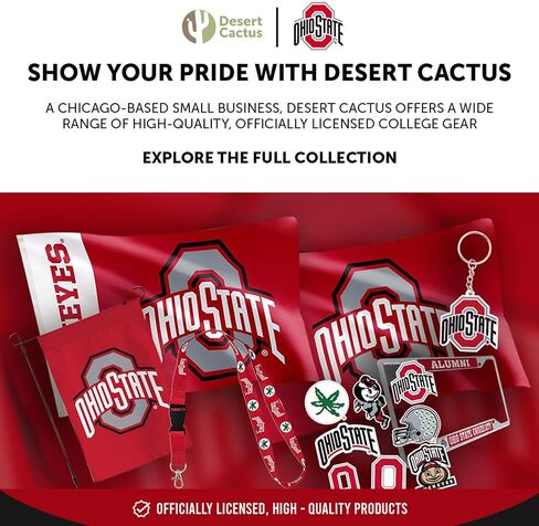مغناطيس أكريليك من جامعة ولاية أوهايو الصحراوية، 3 عبوات من تصميم OSU Buckeyes الزخرفي مرخص رسميًا (مجموعة المغناطيس A) in Saudi Arabia