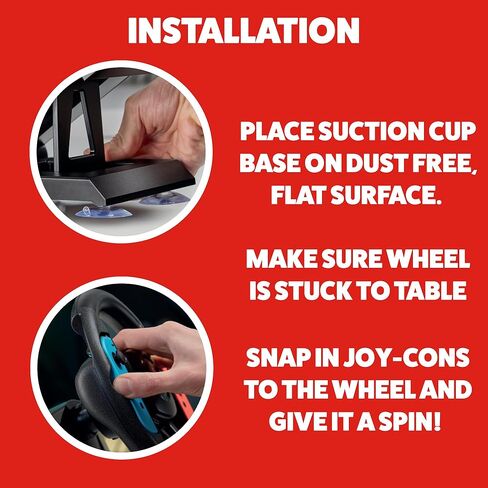 Numskull Nintendo Switch Joy-Con Steering Wheel Table Attachment, Switch Racing Wheel Accessory,Black in Saudi Arabia