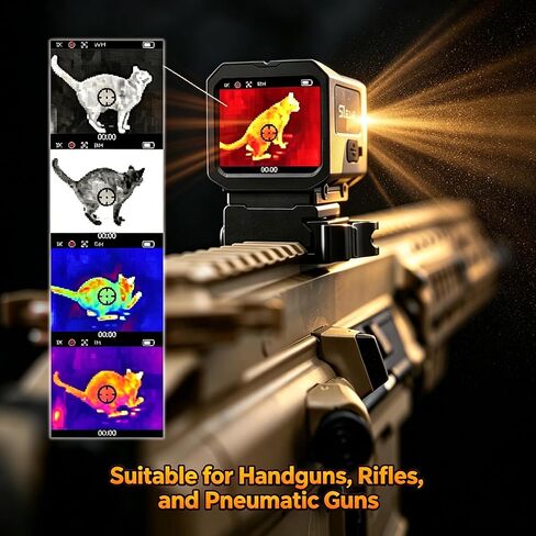 Thermal Imager Night Vision Scope, Built-in 256 * 192 Resolution Infrared Scope with Crosshair for Hunting, 1.6'' 360 * 320 TISR Touch Screen for Handguns in Saudi Arabia