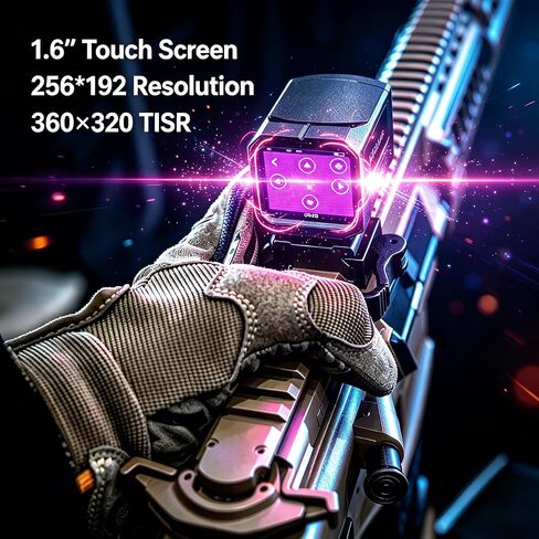 Thermal Imager Night Vision Scope, Built-in 256 * 192 Resolution Infrared Scope with Crosshair for Hunting, 1.6'' 360 * 320 TISR Touch Screen for Handguns in Saudi Arabia