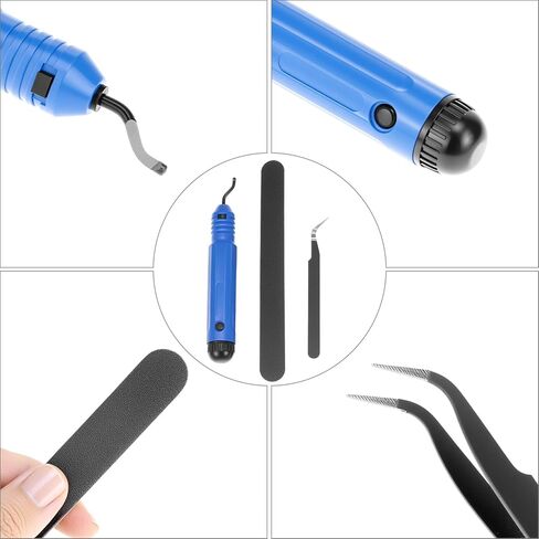 QWORK 32 Pieces 3D Print Tool Kit, Deburring Tool, Precision Craft Cutter Set, Needle Files, Flush Cutters, Sanding Stick, 3D Printer Accessories for Cleaning Finishing and Post Processing in Saudi Arabia
