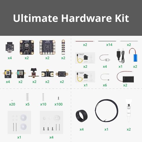 Original Bamboo CyberBrick Ultimate Hardware Kit - ZK003 Expansion Parts for Bambu Lab 3D Printer Projects, 3D Print DIY in Saudi Arabia