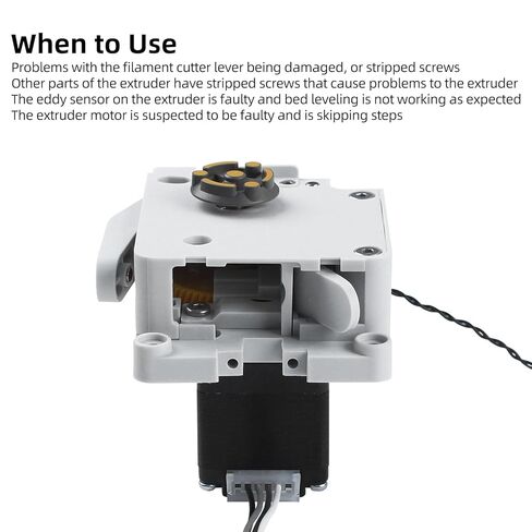 Immdinogo Extruder Unit Replacment Compatible with BambuLab A1/ A1 Mini: Tool-Head Hotend Extrusion Assembly with Hardened Steel Gears and Filament Cutter Motor and Eddy Sensor 3D Printer Accessories in Saudi Arabia