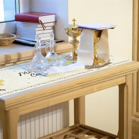 Linen Mi Primera Comunion Table Runner My First Holy Communion Spanish Christening Holiday Kitchen Dining Table Decoration for Home Kitchen Dining Decor 13x72 Inch in Saudi Arabia