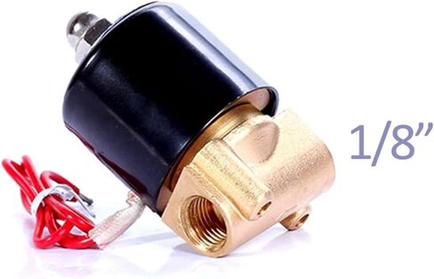 1/8 1/4 3/8 Inch Brass Electric Solenoid Valve 12V 24V 220V 110V Normally Closed 1Pcs(1/4",24VDC) in Saudi Arabia