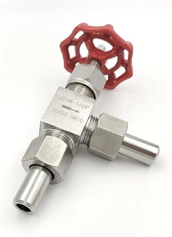 صمام كروي من الفولاذ المقاوم للصدأ J24W-160P صمام إبرة زاوية ملحومة (DN10 OD14mm) in Kuwait