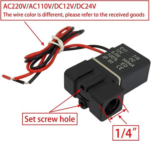 AC220V Normally Closed 1/4 Inch Silent Bidirectional NormallyClosed Pneumatic Solenoid Valve 1Pcs(10MM) in Saudi Arabia