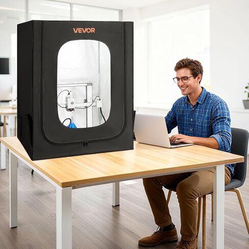VEVOR 3D Printer Enclosure, Dustproof Waterproof Large Oxford Cloth 3D Printer Tent, Constant Temperature Protective Case with LED Lighting, Compatible with Creality/ELEGOO/Anycubic Popular Models in Saudi Arabia