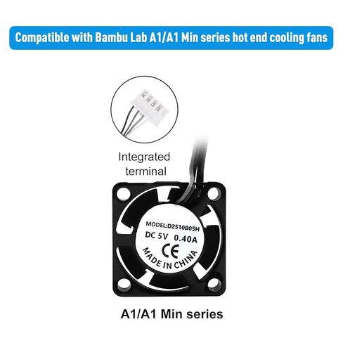 A1 Mini Hotend 2510 axial Cooling Fan Kit - 18000rpm 5V 0.4A Compatible with Bambu Lab A1/A1 Mini 3D Printer, Superior Cooling for Ceramic Heater – Prevents Overheating in Saudi Arabia