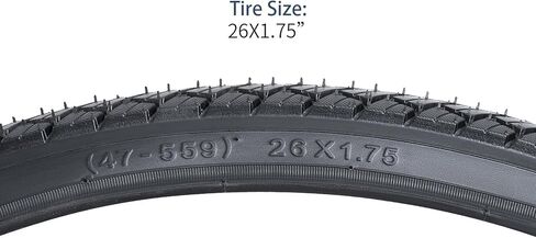 YUNSCM 2-PCS 26" Bike Tires 26x1.75/47-559 Compatible with Road Bike 26 x 1.75 26X1.75 Bicycle Tires(Y-1476) in Saudi Arabia