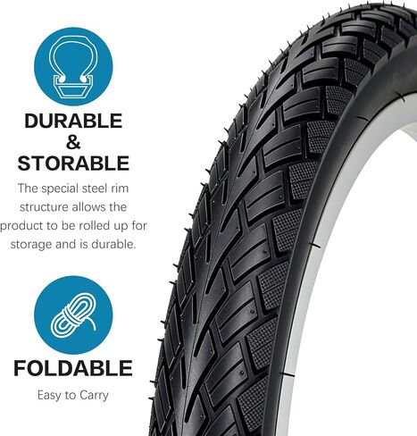 16/20/24/26x1.75 Inch Foldable Bike Tires and Inner Tubes AV 32mm Schrader Valve with Repair Kit, Rim Strip, Tire Levers for MTB, Commuter Hybrid Bicycle in Saudi Arabia