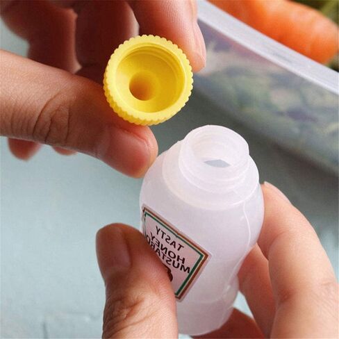 4Pcs Mini Ketchup Bottles, 25ml Refillable Condiment Squeeze Bottle Salad Dressing Tomato Bento Box Mayo Syrup Containers Condiment Squeeze Bottles in Saudi Arabia