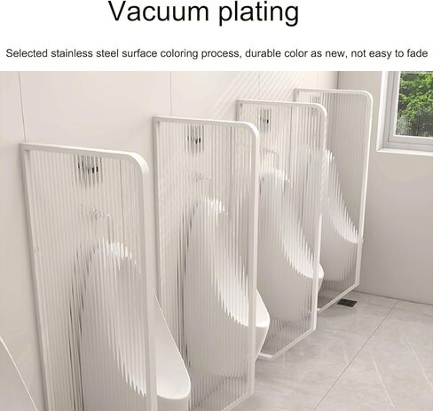 Urinal Screen Toilet Partition, Commercial Public Toilets Urinal Screen Toilet Partition Room Dividers, Stainless Steel Frame and Glass Panel-Black-2Pcs in Kuwait