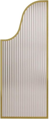 Urinal Screen Toilet Partition Wall-Mounted Bathroom Urinal Privacy Screen Toilet Partition, Stainless Steel Frame Tempered Glass Divider Toilet Partition,for Hotel/Publi-Black-1 Piece in Kuwait