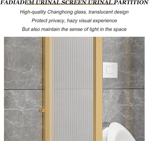 Urinal Screen Toilet Partition, Bathroom Wall Divider Glass Screen Water Repellent Panel, Wall-Mounted Men's Urinal Privacy Screen-Black-2pcs in Saudi Arabia