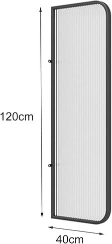 Urinal Screen Toilet Partition, Bathroom Wall Divider Glass Screen Water Repellent Panel, Wall-Mounted Men's Urinal Privacy Screen-Black-2pcs in Saudi Arabia