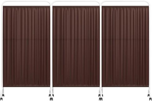 Freestanding Privacy Screen,Iron Frame Office Divider with Wheels,1-5 Panels Temporary Partition Wall Panels,for Offices Hospital(Color 6,3-Panel) in Saudi Arabia