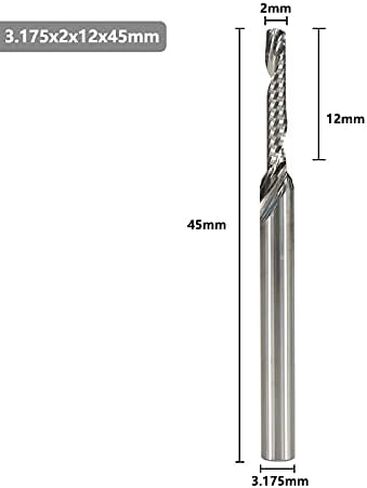 1pcs Single Flute O End Mill 1mm-3.175mm Shank Aluminum Cutting Spiral Milling Cutter Carbide CNC Router Bit in Saudi Arabia