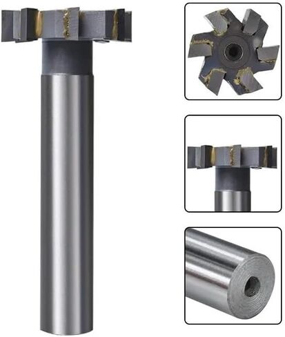 1pcs T-Slot Milling Cutters Cutting Dia 12-25mm Alloy Roughing Inserted Straight Shank End Mill Carbide Tip 6 Flutes Metal CNC Router Bit Tool(20x5x12x90L) in Saudi Arabia