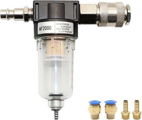 2pcs AF2000 Pneumatic Parts Air Filter Accessory Source Treatment Unit for Compressor Oil water separation(PC 10mm Fitting) in Saudi Arabia