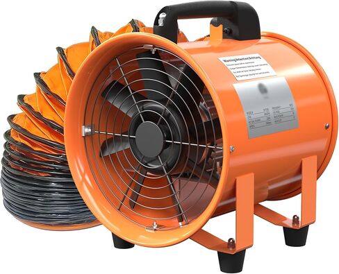 12 Inch Utility Blower Fan 2300CFM Industrial Portable Exhaust Fan with 16.4Ft Duct Hose, 3420 r/min High Velocity Ventilation Extraction and Ventilation Fan in Saudi Arabia