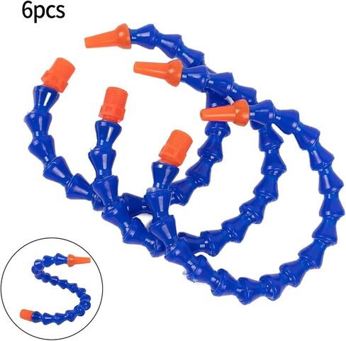 Coolant Pipe with 6pcs Flexible Water Oil Coolant Pipes Hose Round Nozzle 300mm in Saudi Arabia