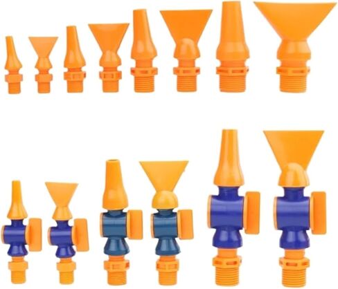 10PCS Plastic Nozzle 1/4 3/8 1/2 Round/Flat for Plastic Flexible Pipe Water Cooling Coolant Tube Nozzle(Round No Switch,1-4 10pcs) in Saudi Arabia