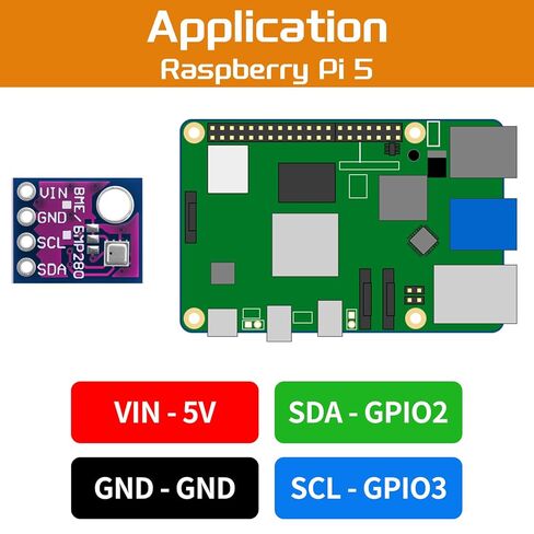 4pcs BME280 5V Sensor Module GY-BME280-5 Atmospheric Pressure Sensor Temperature Humidity Sensor I2C Interface Compatible with Arduino in Saudi Arabia