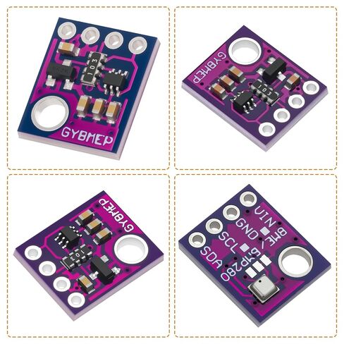 4pcs BME280 5V Sensor Module GY-BME280-5 Atmospheric Pressure Sensor Temperature Humidity Sensor I2C Interface Compatible with Arduino in Saudi Arabia
