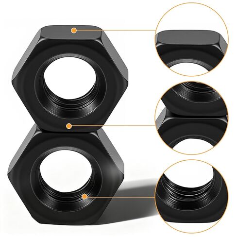 100 Pcs Hex Nuts, Black M4 Nuts Carbon Steel M4 x 0.7mm Lock Nut Right Hand, 7mm Width, 3.2mm Height Metric Nut for RC Cars 3D Printer in Saudi Arabia
