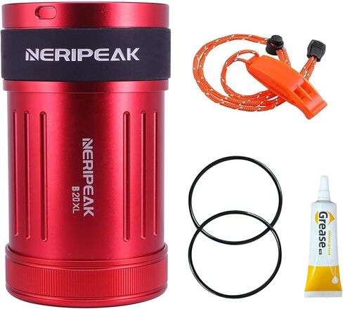 Neripeak-XL Waterproof PLB Container Car Key Case 429 FT IPX8 Rugged Aluminum Personal Locator Beacon Credit Card Wallet Capsule for Scuba Diving & Watersports, Buoyant Dry Box in Saudi Arabia