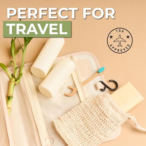 Brushee - 12 Pack Bamboo Toothbrushes Kit - 3-in-1 Travel Toothbrush with Flosser - Soft Eco-Friendly Disposable Toothbrushes with Toothpaste Fresh Mint Flavored - Individually Wrapped for Travel in Kuwait