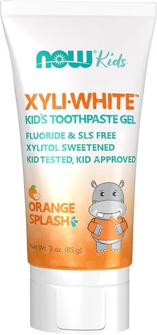 NOW Foods Solutions، جل معجون الأسنان Xyliwhite™ للأطفال، نكهة البرتقال، معتمد للأطفال! 3 أونصة، قد تختلف التعبئة in Saudi Arabia