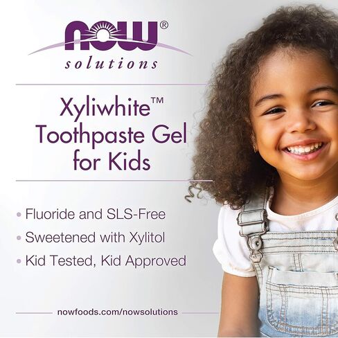 NOW Foods Solutions، جل معجون الأسنان Xyliwhite™ للأطفال، نكهة البرتقال، معتمد للأطفال! 3 أونصة، قد تختلف التعبئة in Saudi Arabia