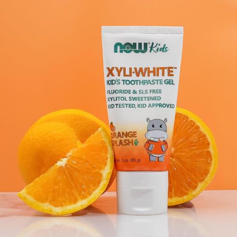 NOW Foods Solutions، جل معجون الأسنان Xyliwhite™ للأطفال، نكهة البرتقال، معتمد للأطفال! 3 أونصة، قد تختلف التعبئة in Saudi Arabia