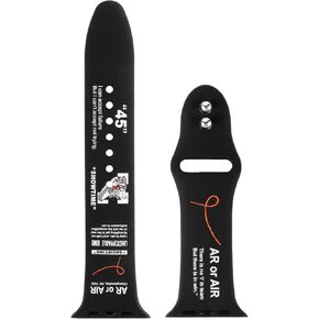 Designer Sports Band - Black with Motivational Quotes, Compatible with Apple Watch All Series & iWatch S11 46mm&42mm in Saudi Arabia