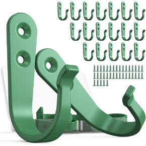 BREYDROK 20PCS Heavy Duty Metal Coat Hooks for Wall, Single Prong Hanging Hooks with 40 Screws for Towels, Backpacks, Hats & Dog Leashes in Kuwait