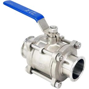 DN40 Installation of 51 mm Pipe Outer Diameter Triple clamp 2-inch SS304 Stainless Steel Sanitary Card Sleeve Ball Valve in Saudi Arabia