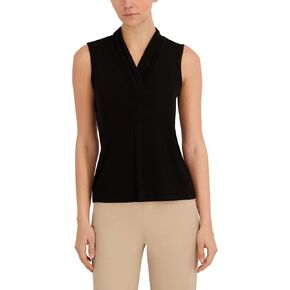 Anne Klein Women's Solid Triple Pleat Top in Saudi Arabia
