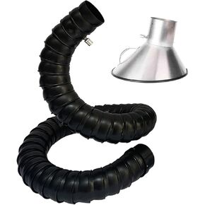 خرطوم استخلاص دخان مرن بزاوية 360 درجة مع غطاء مفصلي للنقاش واللحام بالليزر - طول 2 متر/6.5 قدم، وقطر 160 ملم - مثالي للاستخدام في المختبر in Kuwait