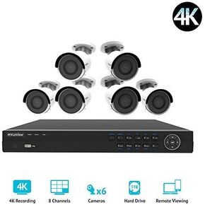 2MP IP Security Camera System, Laview 8 Channel Video NVR Recorder with 2TB Hard Drive, 4 Bullet and 2 Dome 1080p Waterproof IP66 CCTV Indoor/Outdoor Home Surveillance System with 100ft Night Vision in Saudi Arabia